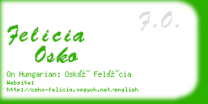 felicia osko business card